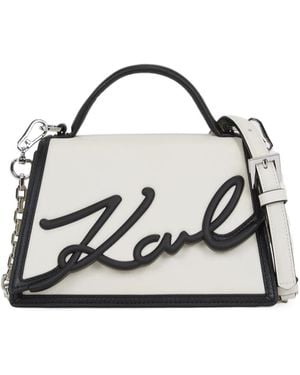 KARL LAGERFELD K/Signature Top-Handle Satchel - Black