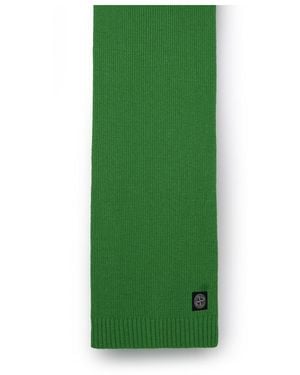 Stone Island Logo Details Scarf - Green