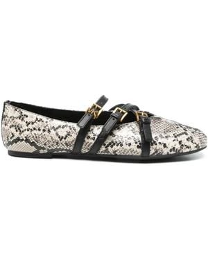 MICHAEL Michael Kors Indy Embossed Ballet Flats - Black
