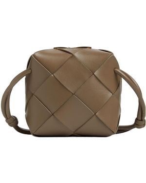Bottega Veneta Woven Designed Shoulder Bag - Brown