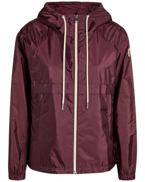Moncler Hooded Windbreaker Jacket - Purple