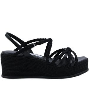 Jimmy Choo Nyra 60 Wedge Sandals - Black