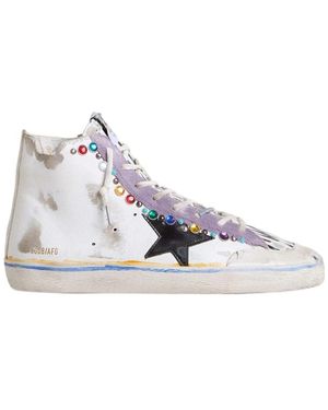 Golden Goose Francy Penstar Lab With Leather Star And Studs - Multicolour