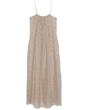 Alysi Polka Dot Long Dress - Natural