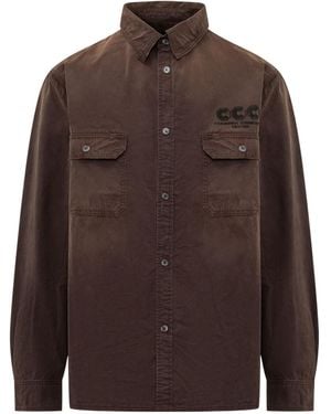 Willy Chavarria Workwear Overshirt - Brown