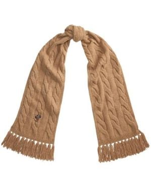 Polo Ralph Lauren Polo Bear Cable-Knit Scarf - White
