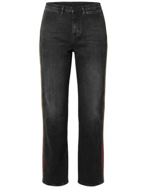 Gucci Stretch Cotton Denim With Web - Black