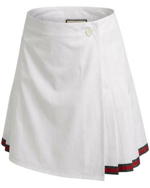 Gucci High Waist Midi Skirt - White