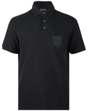 Emporio Armani Short-Sleeve Polo Shirt - Black