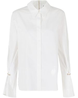Erika Cavallini Semi Couture Cecilia Zip Cotton Shirt - White