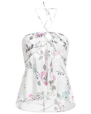 Isabel Marant Sleeveless High-Neck Top - White