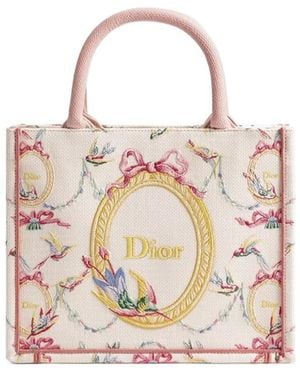 Dior Qixi Small Book Tote With Strap - Pink