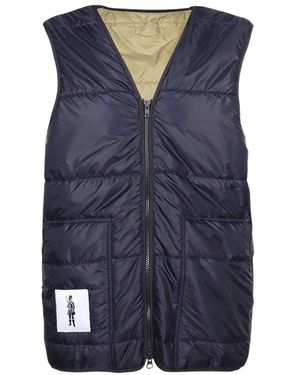 Mackintosh V-Collar Vest - Blue