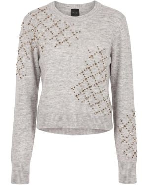 Pinko Long-Sleeved Sweater - Gray