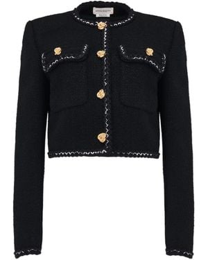 McQueen Long-Sleeved Casual Jacket - Black