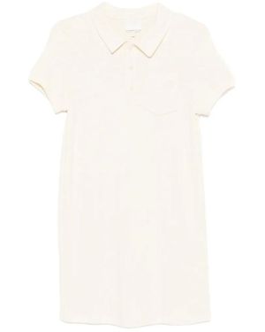 A.P.C. Pocket Polo-Collar Mini Dress - White