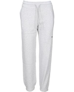 MSGM Logo Printed Elastic Waist Jogging Trousers - Grey