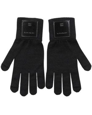 Givenchy Logo Gloves - Black