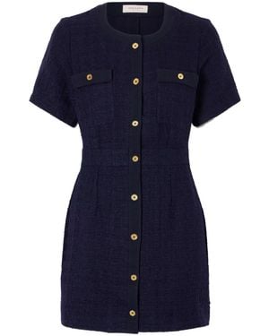 Giuliva Heritage Bouclé-Tweed Mini Dress - Blue
