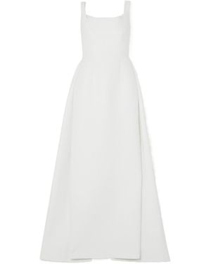 Emilia Wickstead Vittoria Ruched Cloqué Gown - White