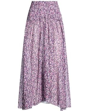 Isabel Marant Floral Print Flare Skirt - Purple