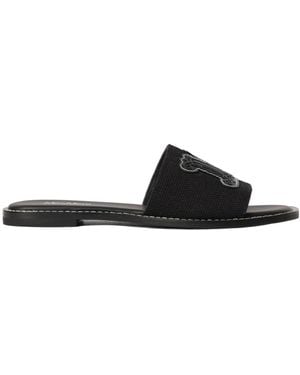 Max Mara Open-Toe Slippers - Black