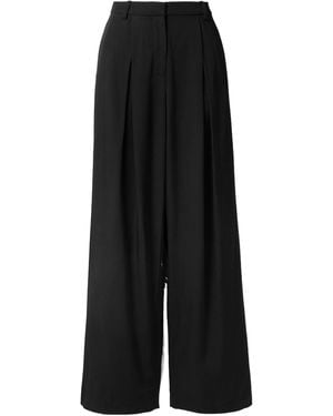 Co. Wide-Leg Casual Trousers - Black