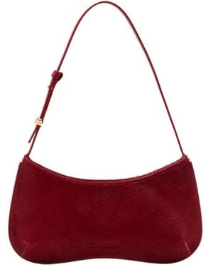 Jacquemus Bisou Calf Hair Shoulder Bag - Red