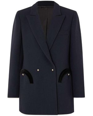 Blazé Milano Resolute Everyday Double-Breasted Blazer - Blue