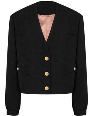 Blazé Milano Infinity Textured Button Jacket - Black