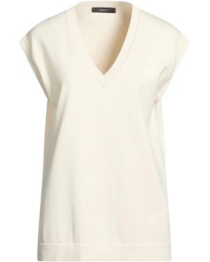Weekend by Maxmara Sleeveless Vneck Knit Top - White