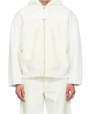 Song For The Mute Zippered Denim Jacket - White