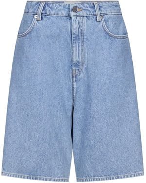 Loulou de Saison High-Rise Denim Shorts - Blue