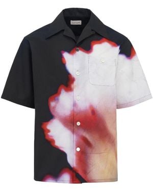 McQueen Floral Print Shirt - Black
