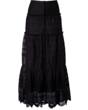 Isabel Marant Paoline Lace-Trimmed Maxi Skirt - Black