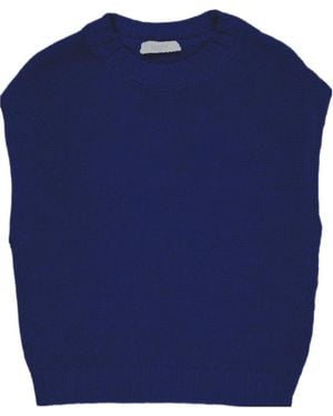 Zanone Knitted Round-Neck Knitwear - Blue