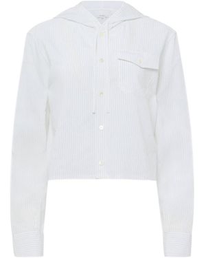 JW Anderson Cropped Hooded Shirt - White