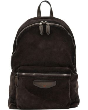 Santoni Backpack With Top Handle - Black