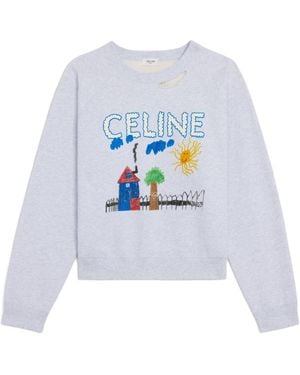 Celine Regular Sweatshirt - White