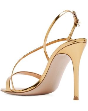 Gianvito Rossi Metallic High-Heel Sandals - Natural