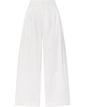 Altuzarra Cotton Wide-Leg Trousers - White