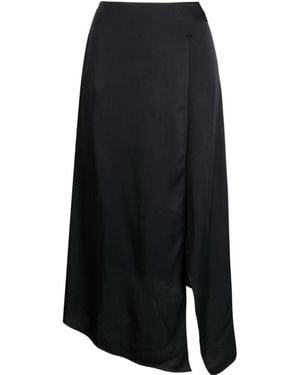 Stella McCartney Asymmetric High-Waisted Midi Skirt - Black