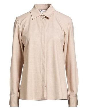 Max Mara Plain Color Shirts - Natural