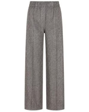 D.exterior Elastic-Waist Casual Pants - Gray