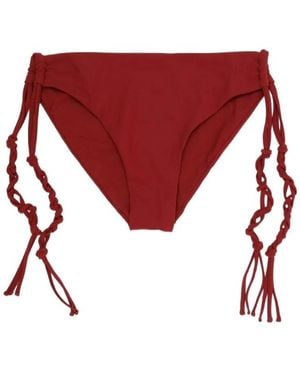 Jil Sander Tie-Detail Bikini Bottoms - Red