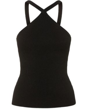 Michael Kors Cross-Collar Vest - Black