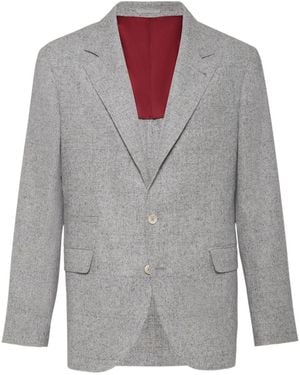 Brunello Cucinelli Three-Button Blazer - Gray