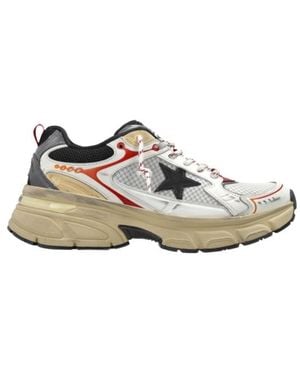 Golden Goose Round-Toe Low-Top Sneakers - White