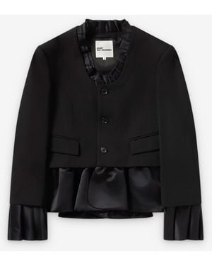 Comme des Garçons Ruffle-Trim Blazer - Black