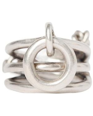 Ann Demeulemeester Eida Plate Ring - White